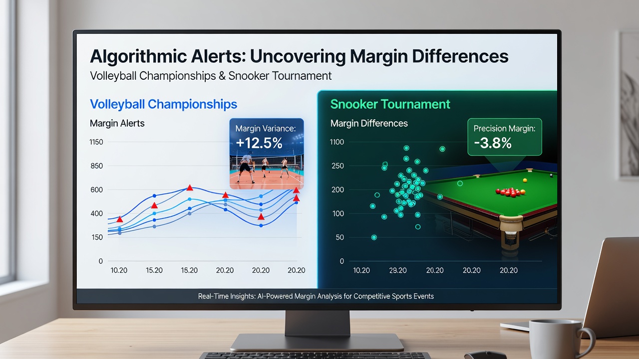 Snooker tournament odds comparison showing algorithmic margin alerts on digital platforms