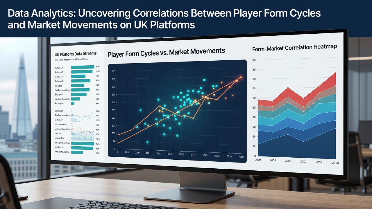 Chart displaying correlations between athlete form cycles and odds fluctuations for tennis, football, and horse racing markets
