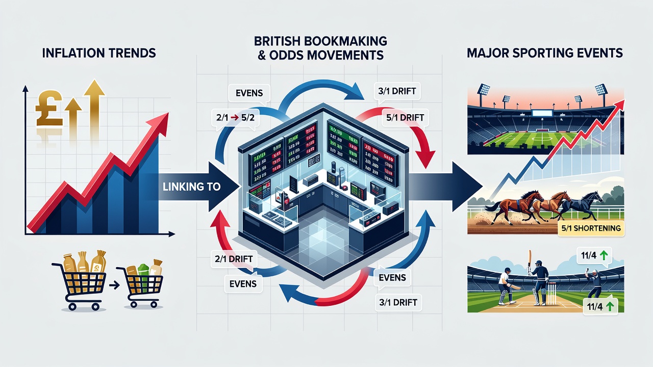 Bookmaker dashboard displaying real-time odds changes linked to economic indicators