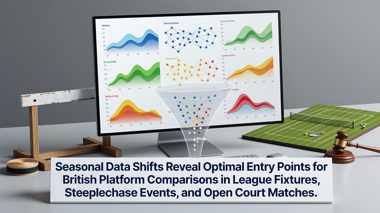 Seasonal data visualization showing odds fluctuations across football leagues, steeplechase races, and tennis courts during summer transitions