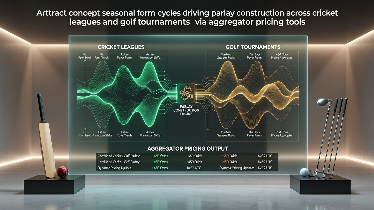 Seasonal performance trends in cricket and golf displayed through aggregator pricing interfaces
