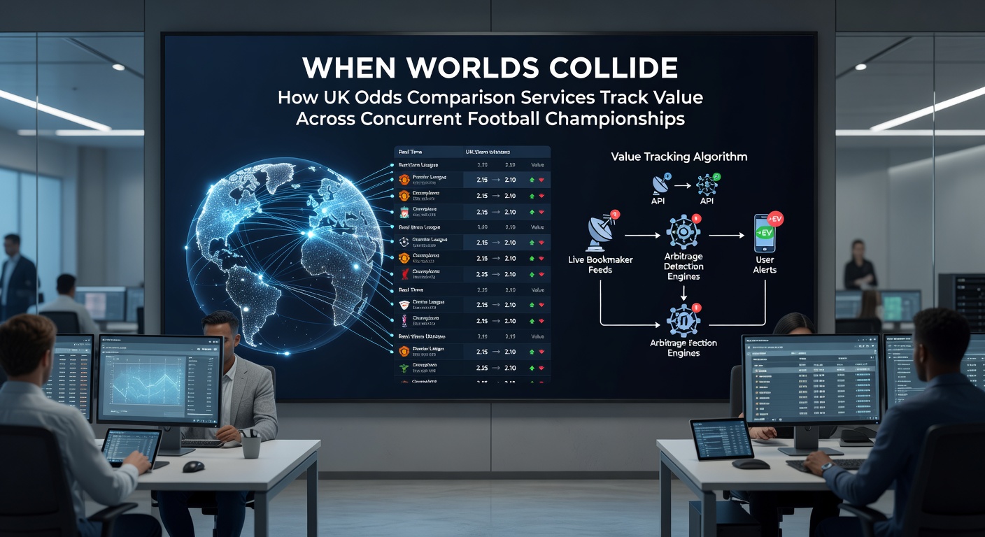 Dashboard view showing simultaneous odds comparison for football, racing, and tennis events on a UK platform